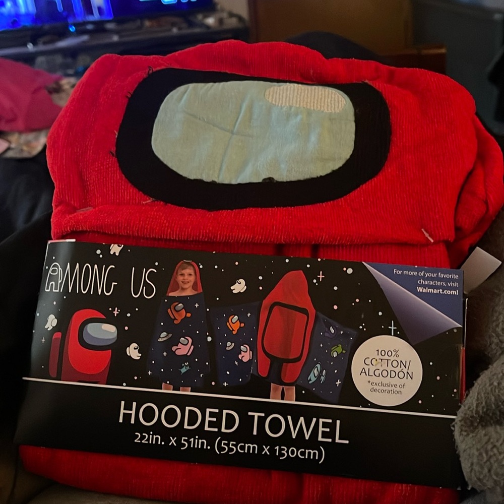 Among us hooded towel